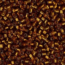 DBS0144 Amber Silver Lined , Colour code 144 Size 15/0 Miyuki Delica Beads, 5.2g...