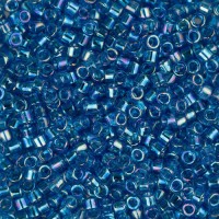 DB0177 Capri Blue AB, Size 11/0 Miyuki Delica Beads, 5.2g approx.