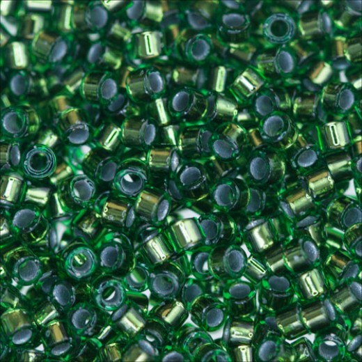 DB0182 Copper Lined Olivine, Size 11/0 Miyuki Delica Beads, 5.2g approx.