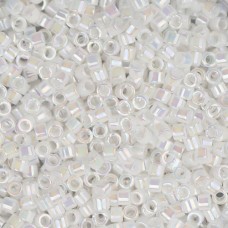 DBS0202 White Pearl Opaque AB , Colour code 202 Size 15/0 Miyuki Delica Beads, 5...