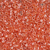 DB0235 Crystal Salmon Ceylon Lined-Dyed, Size 11/0 Miyuki Delica Beads, 5.2g approx.