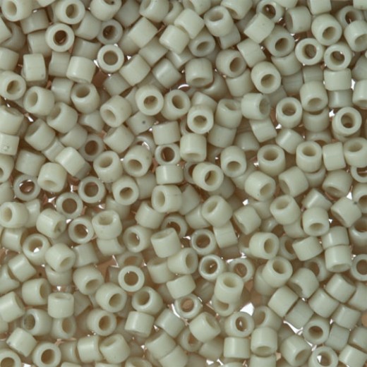 DB0261 Ivory Opaque Glazed Luster, Size 11/0 Miyuki Delica Beads, 5.2g approx.