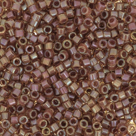 DB0287 Amber Taupe Lined-Dyed, Size 11/0 Miyuki Delica Beads, 5.2g approx.