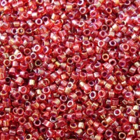 DB0296 Cranberry Red Lined-Dyed, Size 11/0 Miyuki Delica Beads, 5.2g approx.