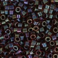 DB0297 Lined Garnet Dark Grey, Size 11/0 Miyuki Delica Beads, 5.2g approx. 