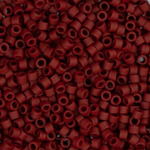 DBS0378 Matte Metallic Dark Maroon Miyuki 15/0 Miyuki Delica Beads, colour 0378, 5.2g approx.