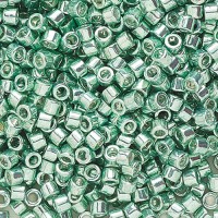 DB0414 Green Galvanized, Size 11/0 Miyuki Delica Beads, 50g approx.