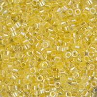 DB0053 Pale Yellow Lined-Dyed, Size 11/0 Miyuki Delica Beads, 50gm bag