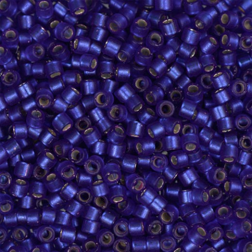 DB0696B Dark Violet Blue Semi-Matte Dyed, Size 11/0 Miyuki Delica Beads, 50gm bag