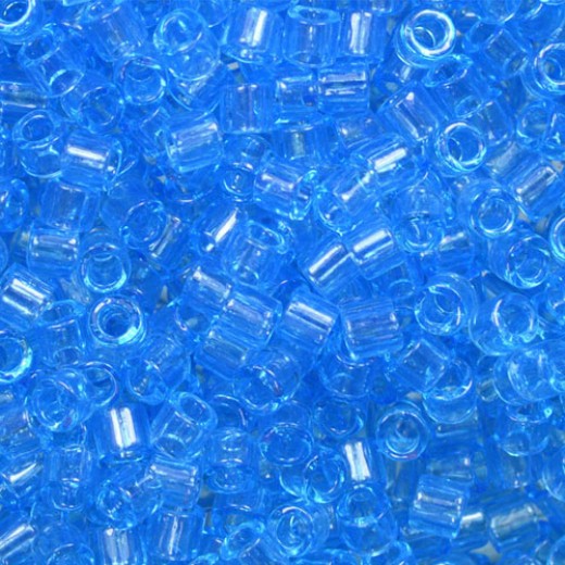 DB0706 Aqua Transparent, Size 11/0 Miyuki Delica Beads, 50g approx. 