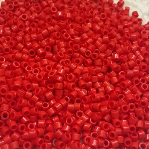 DBS0723 Red Opaque , Colour code 723 Size 15/0 Miyuki Delica Beads, 5.2g approx.