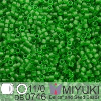 DB0746 Green , Size 11/0 Miyuki Delica Beads, 5.2g approx.