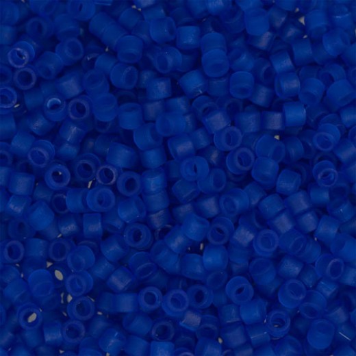 DB0748 Transparent Matte Cobalt Blue , Size 11/0 Miyuki Delica Beads, 5.2g approx.