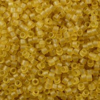 DB0771 Dyed Semi-Frosted Transparent Saffron Miyuki 11/0 Delica Beads, 5.2g approx