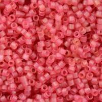 DB0778 Dyed Semi-Frosted Transparent Dark Rose Miyuki 11/0 Delica Beads, 5.2g approx