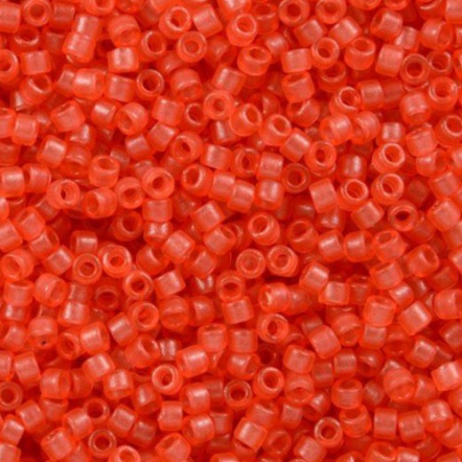 DB0779 Salmon Transparent Matte-Dyed, Size 11/0 Miyuki Delica Beads, 50Grms