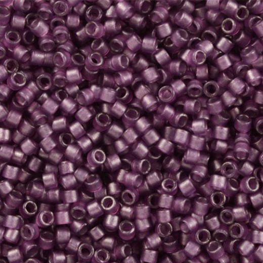 DB0782 Dyed Semi-Frosted Transparent Plum Miyuki 11/0 Delica Beads, 5.2g approx