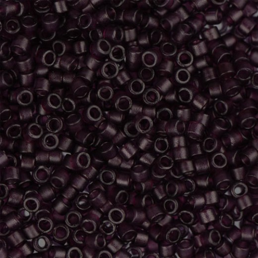 DB0784 Dark Amethyst Transparent Matte-Dyed, Size 11/0 Miyuki Delica Beads, 5.2g approx.