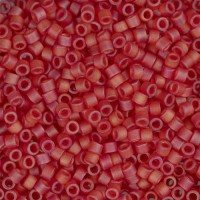 DB0856 Red Orange Transparent AB Matte, Size 11/0 Miyuki Delica Beads, 50gm bag