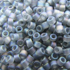 DBS0863 Grey Transparent AB Matte, Size 15/0 Miyuki Delica Beads, 5.2g approx.