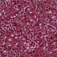 DB0902 Pink Sparkle Crystal Lined, Size 11/0 Miyuki Delica Beads, 5.2g approx.