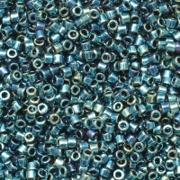 DB1006 Metallic Blue Green Gold Iris Miyuki 11/0 Delica Beads, 5.2g Approx