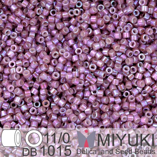 DB1015 Raspberry AB Metallic Gold Luster, Size 11/0 Miyuki Delica Beads, 5.2g approx.