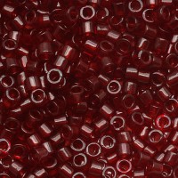 DB1102 Transparent Dark Cranberry Miyuki 11/0 Delica Beads, approx. 5.2g