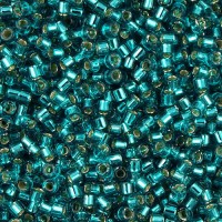 DB1208 Teal Caribbean Silver Lined, Size 11/0 Miyuki Delica Beads, 50gm bag