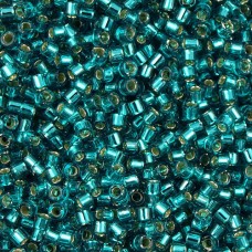 DBS1208  Silver Lined Caribbean Teal, Colour 1208 15/0 Miyuki Delica Beads, 5.2...