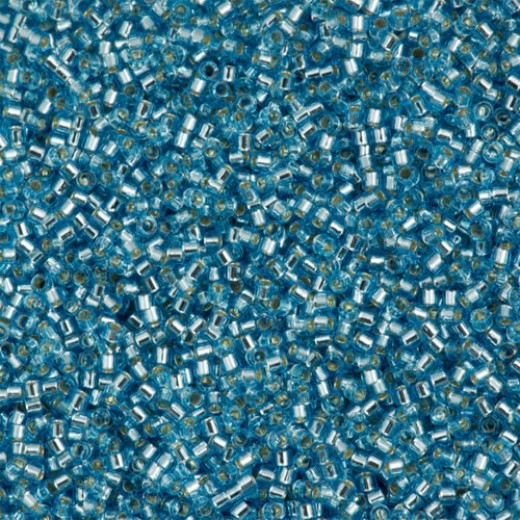 DB1209 Blue Ocean Silver Lined, Size 11/0 Miyuki Delica Beads, 5.2g approx.