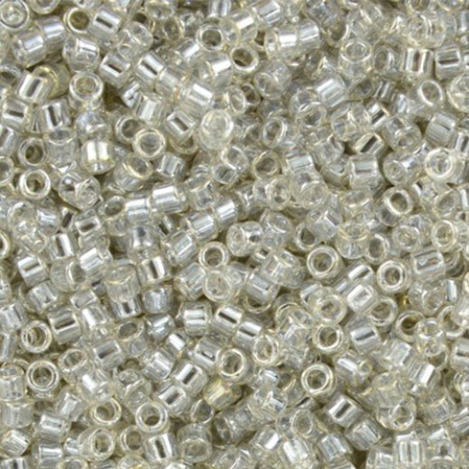 DBS1231 Transparent Grey Mist Luster, 15/0 Miyuki Delica Beads, 5.2g approx.