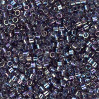 DBS1245  Transparent Lt.Amethyst AB, Colour 1245 15/0 Miyuki Delica Beads, 5.2g approx.