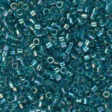 DBS1248  Transparent Caribbean Teal AB, Colour 1248 15/0 Miyuki Delica Beads, 5...