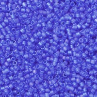 DB1285 Bulk Bag, 50g,Blue Azure Transparent AB Matte, Size 11/0 Miyuki Delica Beads.