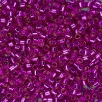 DB1340 Fuchsia Silver Lined-Dyed, Size 11/0 Miyuki Delica Beads, 5.2g approx.