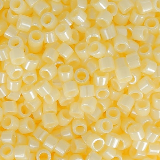 DB1511 Pale Yellow Opaque Matte, Size 11/0 Miyuki Delica Beads, 5.2g approx.