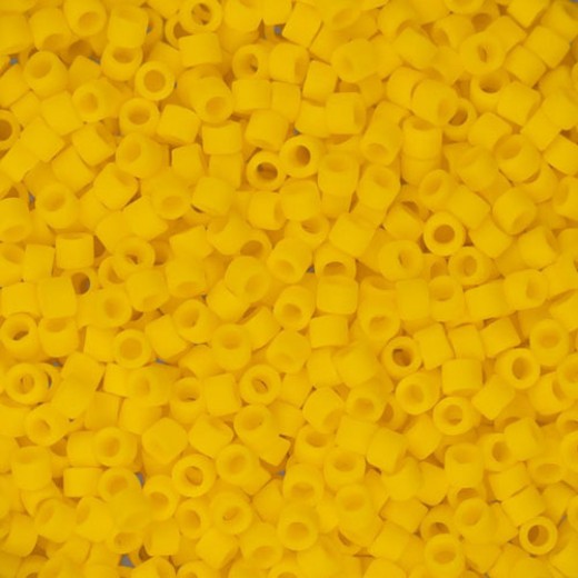 DB1582 Yellow Canary Opaque Matte, Size 11/0 Miyuki Delica Beads, 5.2g approx.