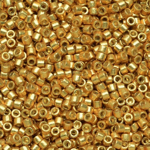 DB1832 Duracoat Galvanized Gold, Size 11/0 Miyuki Delica Beads, 5.2g approx.