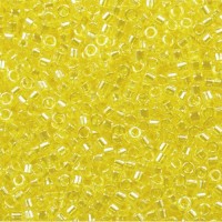 DB1886 Yellow Transparent Luster, Size 11/0 Miyuki Delica Beads, 5.2g approx. 