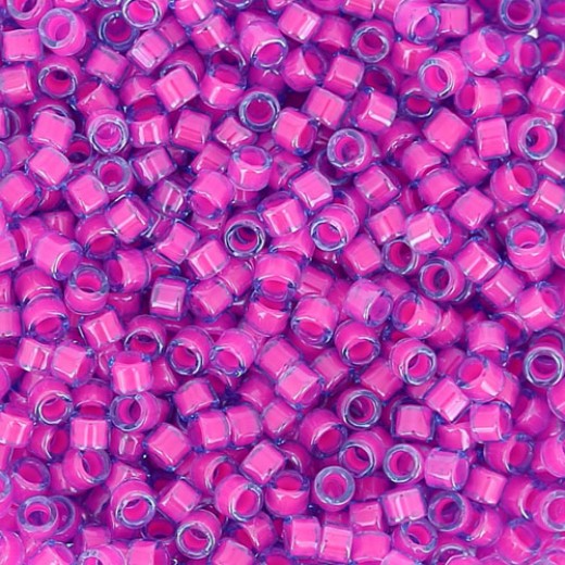 DB2049 Luminous Hot Pink, Size 11/0 Miyuki Delica Beads, 5.2g approx.