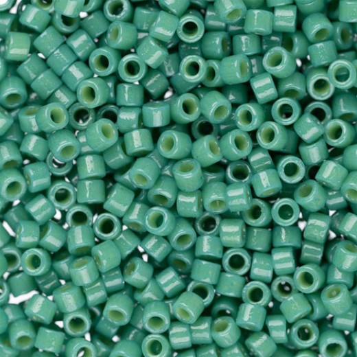 DB2127B Duracoat Opaque Dyed Emerald Green, Size 11/0 Miyuki Delica Beads, 50gm bag