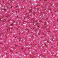 DB2153 Pink Parfait Silver Lined Dyed Duracoat Miyuki 11/0 Delica Beads, 5.2g approx.