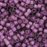 DB2182B  Semi-Frosted Silver Lined Dyed Lilac 11/0 Duracoat Miyuki Delica Beads, 50gm