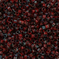 DB2263 Picasso Opaque Red Garnet Matte, Size 11/0 Miyuki Delica Beads, 50gm