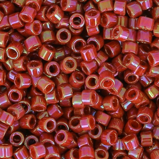 DB2275  Glazed Opaque Dark red Size 11/0 Miyuki Delica Beads, 5.2gm approx.