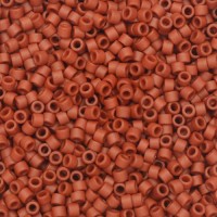 DB2288  Matte Opaque Glazed Sienna Size 11/0 Miyuki Delica Beads, 5.2gm approx.