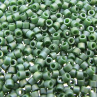 DB2312  Matte Opaque Glazed Basil Green AB Size 11/0 Miyuki Delica Beads, 5.2gm approx.