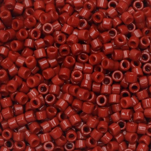 DB2354 Opaque Barn Red Duracoat size 11/0 Miyuki Delica Beads, 5.2g approx.