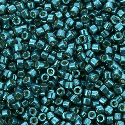 DB2513 Capri Blue Galvanised Duracoat, size 11/0 Miyuki Delica Beads, 5.2g approx.